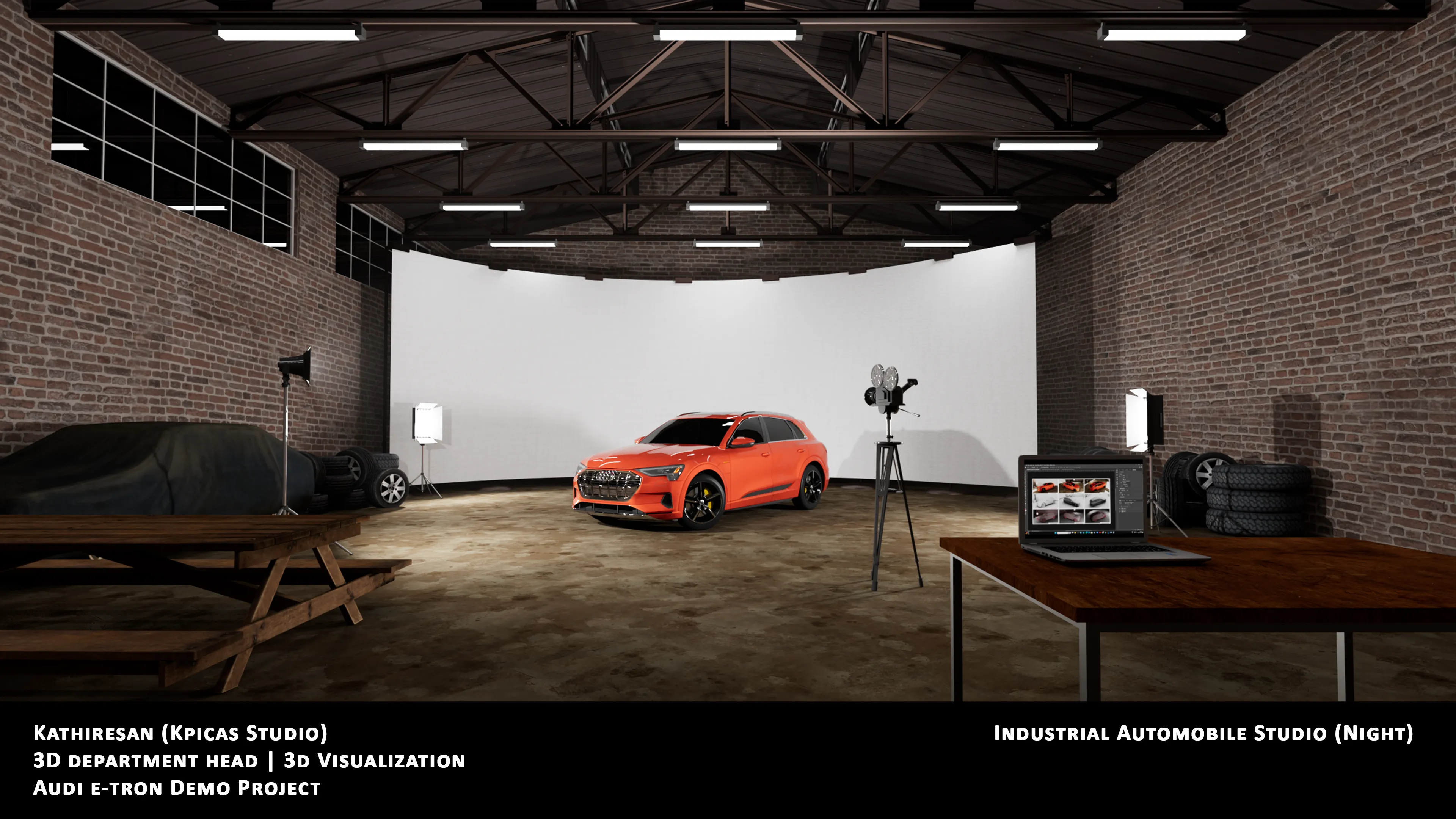 Audi E-Tron Night Render
